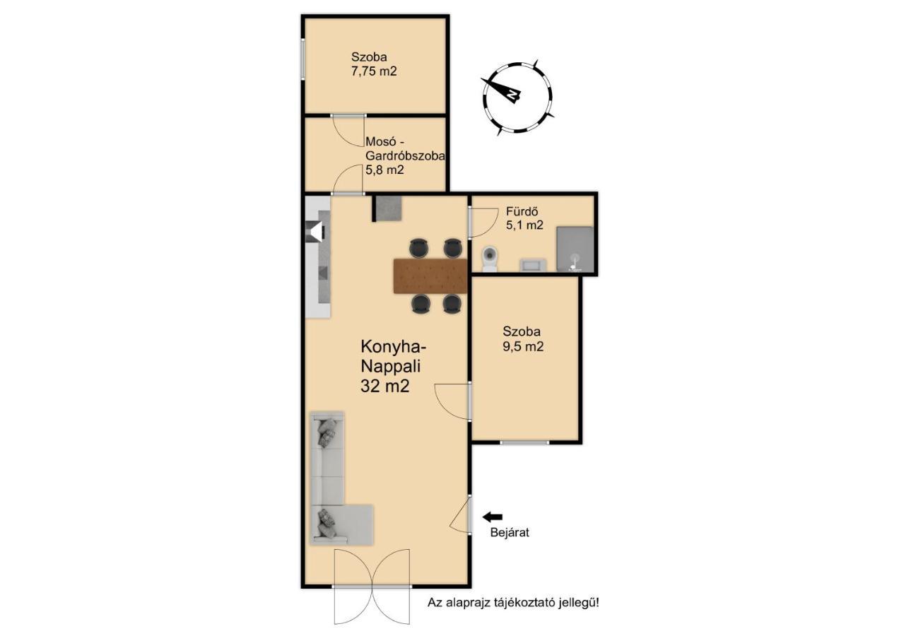 Deli Terasz A Apartman Free Parking, Self-Check-In Anytime Γκιόρ Εξωτερικό φωτογραφία